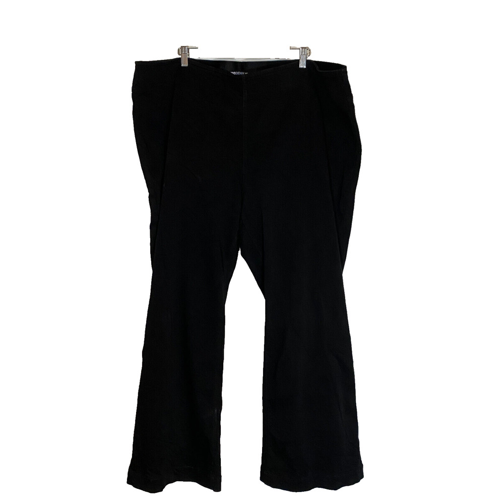NWOT INC International Concepts Pull-On Flare Jeans Sz 26 Black Stretch